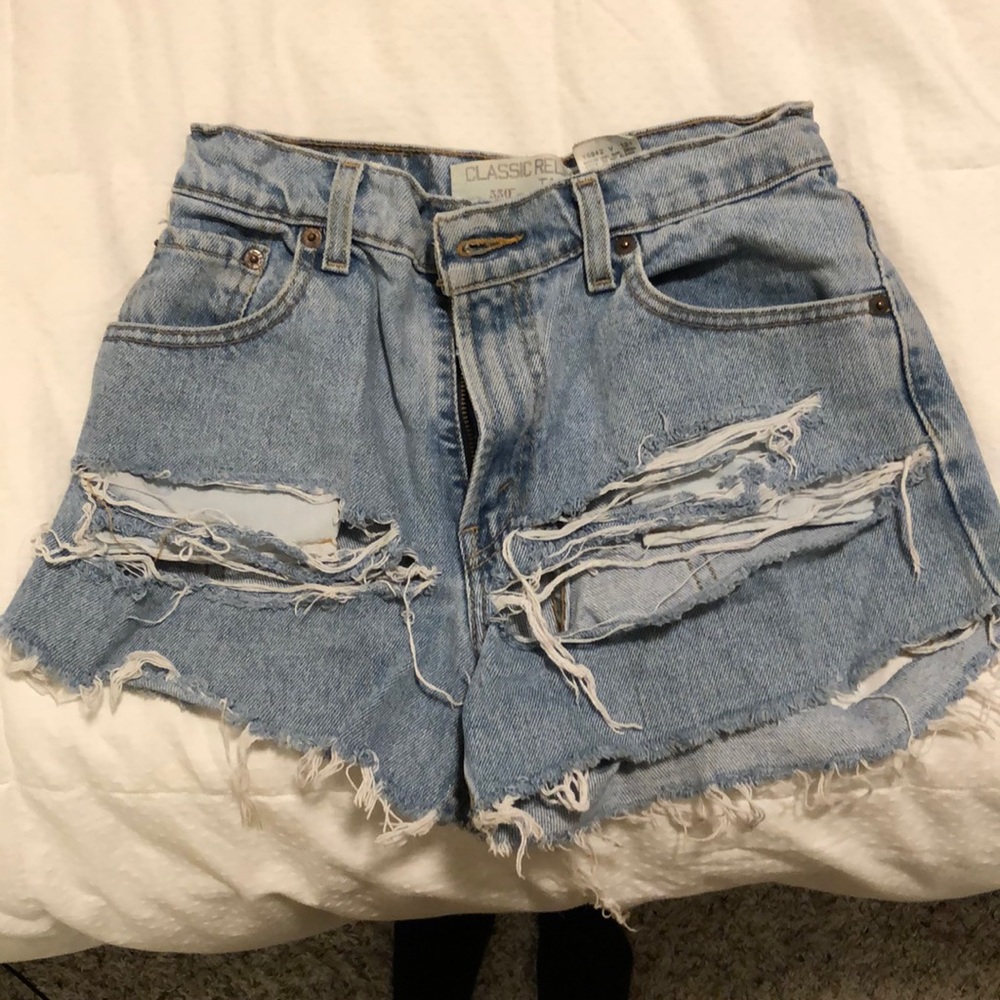 Levi’s high waisted vintage jean shorts